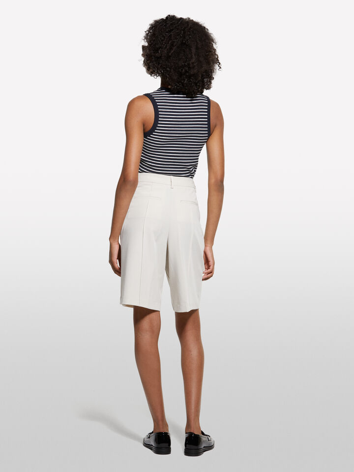 Striped top with buttons - women's tops - Dark Blue | Sisley image number 2